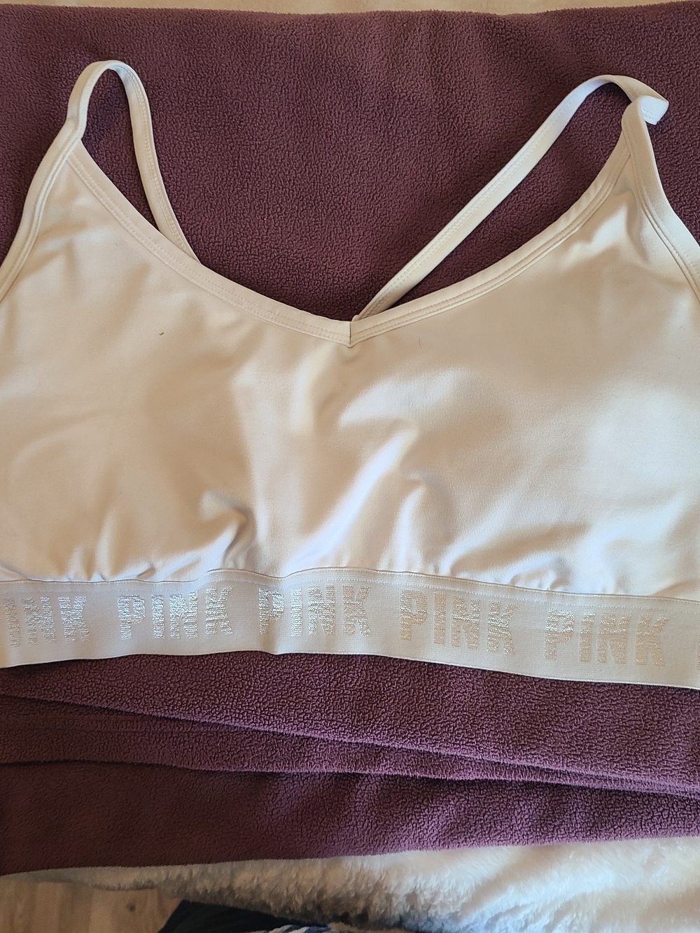 PINK Victoria's Secret Light Cream Seamless Bralette